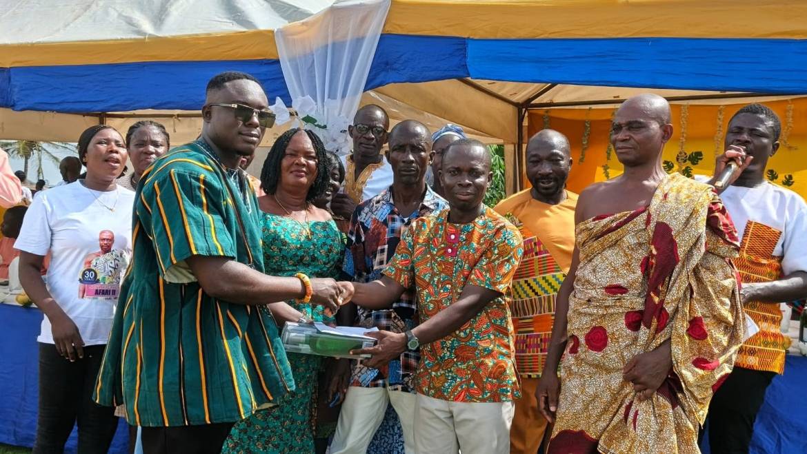 HON ISAAC YAWSON GRACES ADONTEHENE AND/OR CHIEF OF PEWODIE OF THE TWIFO/ATI-MORKWA DISTRICT 30TH ANNIVERSARY OF ENSTOOLMENT AND PALACE UNVEILING.
