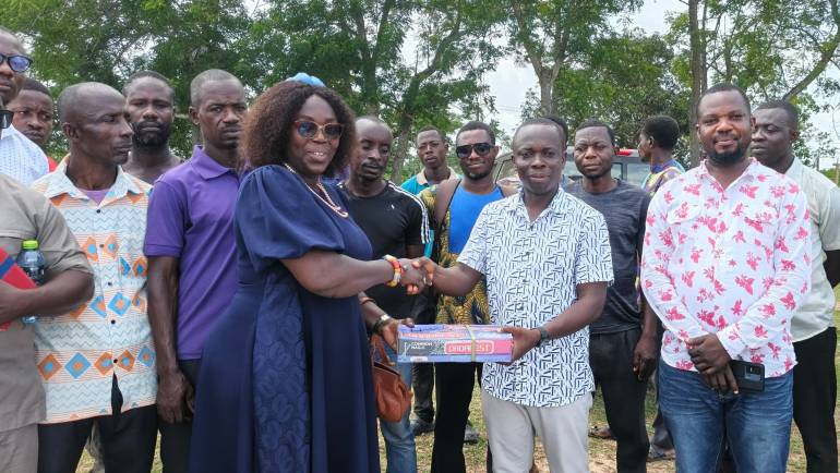 District Chief Executive (DCE), Presiding Member (PM) AND DISTRICT DIRECTOR OF EDUCATION (DDE) saves a collapsed school building with support of the member of parliament for the Twifo/Ati-Morkwa District.