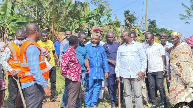 CHPS COMPOUND SOD-CUTTING CEREMONY AT MEREKOKROM IN TWIFO/ATI-MORKWA DISTRICT.
